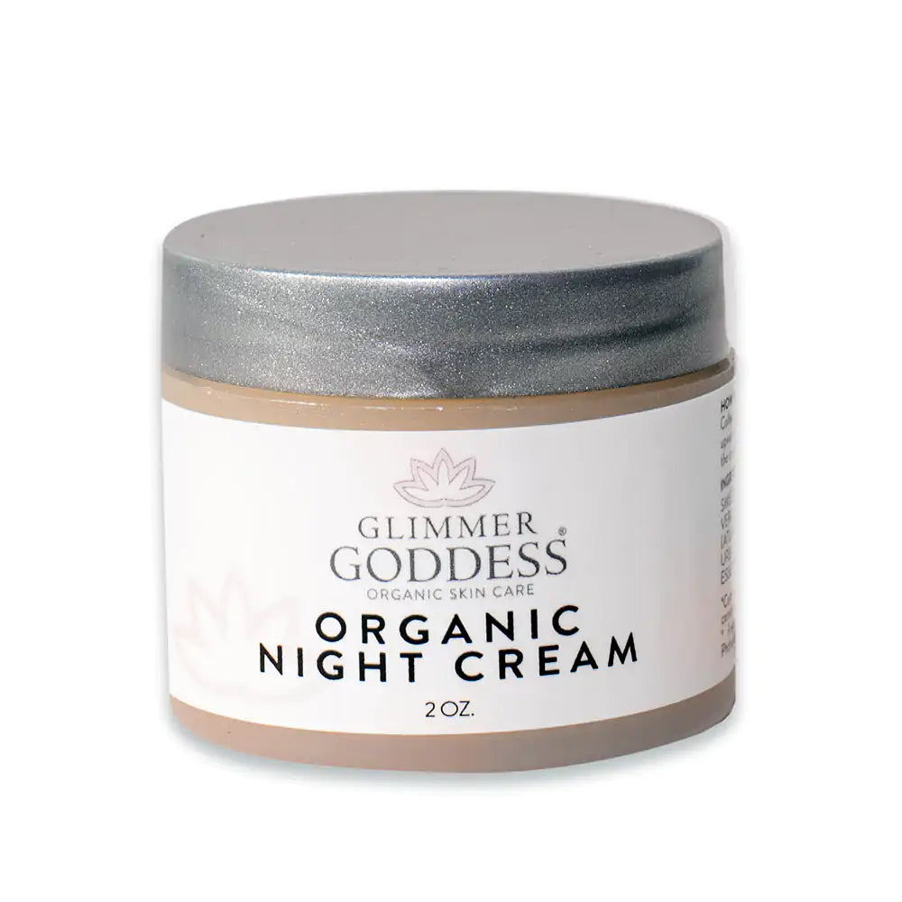 Organic Skin Renewal Night Face Cream - Hydrates & Lifts - Lapis Lazuli Luxe