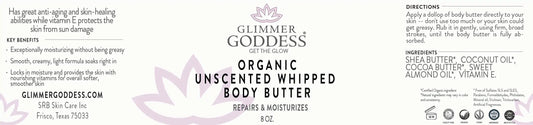 Organic Unscented Whipped Body Butter - Lapis Lazuli Luxe