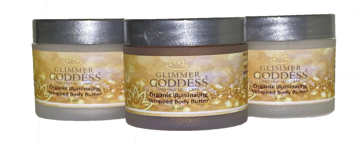 Organic Shimmering Whipped Body Butter 2 oz. Travel Size - Lapis Lazuli Luxe