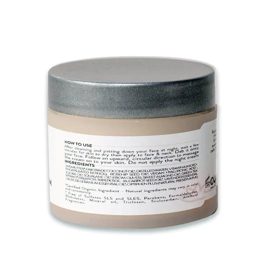 Organic Retinol Cream 5% - Nightly Skin Brightener - Lapis Lazuli Luxe